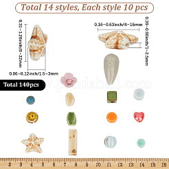 140шт 14 стиля фарфоровые бусины ручной работы&nbsp;PORC-PA0001-12