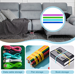 20шт 10-х цветные силиконовые ленты для полотенец для пляжных шезлонгов AJEW-GA0006-77