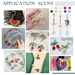 10 нить 10 цвета гальванические стеклянные бусины нити&nbsp;EGLA-GO0001-04