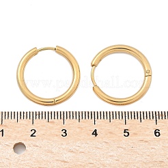 Orecchini a cerchio huggie in acciaio inossidabile placcato ionico (ip) 304&nbsp;EJEW-F111B-21mm-G