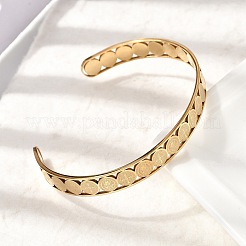 201 браслет-манжета из нержавеющей стали для женщин&nbsp;BJEW-Z162-01G