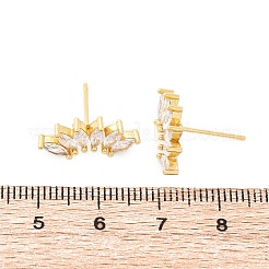 Серьги-гвоздики с конским глазом из сверкающего кубического циркония для нее&nbsp;X-ZIRC-C025-25G