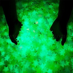 光るABSプラスチックスターウォールステッカー100枚  壁の装飾  ミックスカラー  28x29.5x1mm  100個/セット&nbsp;AJEW-WH20059-43B