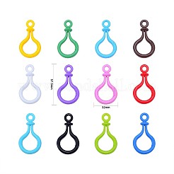 120 шт. 12 цвета непрозрачные сплошные цветные лампы в форме пластиковых ворот с защелкой брелок с застежкой KY-CJ0001-25