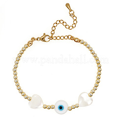 Летние браслеты из натуральных ракушек в форме сердца и сглаза&nbsp;NH4059