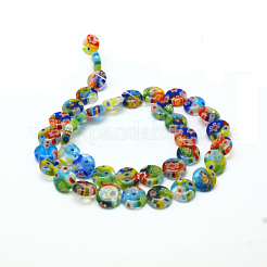 Millefiori стеклянные плоские круглые нити бисера LK-P008-06