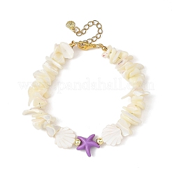 Bracelets pour femmes en turquoise synthétique teintée à l'océan&nbsp;BJEW-JB14282