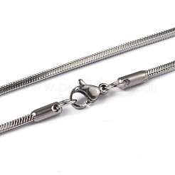 Не тускнеющие квадратные цепочки-змейки из нержавеющей стали 304 NJEW-K049-04P