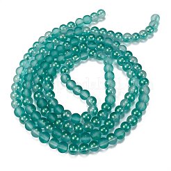 Fili di perle di vetro trasparente satinato&nbsp;GLAA-P065-6mm-08
