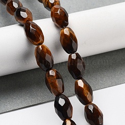 Природных тигровый глаз бисер нитей G-P520-C19-01