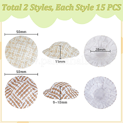 30 шт. 2 стиля бумажная шляпа для куклы из ткани DIY-GA0008-44