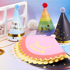 10 Stück 10 Farben Papier Kindergeburtstagshut&nbsp;FEPA-TA0001-01