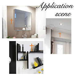 Décoration murale en croix de bois&nbsp;WOOD-WH0050-003