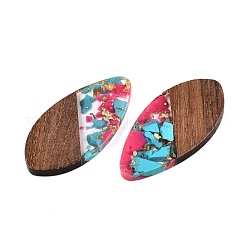 Подвески из прозрачной смолы и ореха&nbsp;RESI-T057-05K