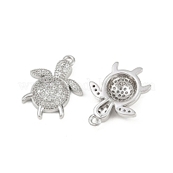 Латунные микропаве прозрачные подвески с фианитом KK-G535-02C-P