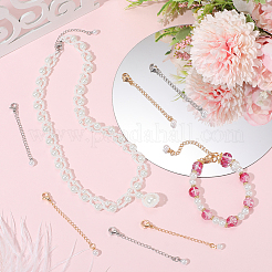 20шт. 2-х цветный латунный наконечник с цепочкой&nbsp;KK-BBC0019-10