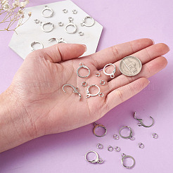 Messing-Huggie-Hoop-Ohrringzubehör & offene Sprungringe&nbsp;KK-TA0007-84A-P