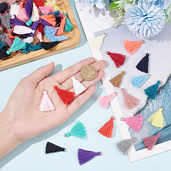 120 шт. 20-х цветная полиэстеровая подвеска-кисточка FIND-NB0004-24