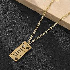 Collares colgantes de acero inoxidable 304 con número 11:11&nbsp;NJEW-NH0002-01G-03
