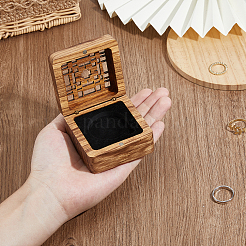 Полые деревянные магнитные коробки для хранения медалей CON-WH0088-93C-01