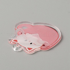 Mignon porte-clés pendentif en acrylique chat tasse à café&nbsp;FIND-CJC0006-79G