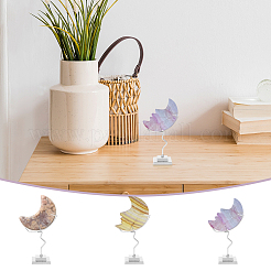 Держатель хрустального шара в форме луны из сплава PALLOY-WH0816-007S