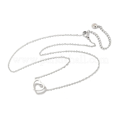 201 кулон в форме сердца из нержавеющей стали для женщин&nbsp;NJEW-D307-01P