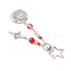 Подвесные украшения из стеклянных бусин и сплавов&nbsp;HJEW-JM03016-03