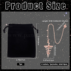 4 шт. 4 цвета латунный кабель цепь катушка биолокационные маятники HJEW-CP0001-02