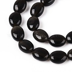 Естественный золотистый отлив обсидиан бисер пряди G-T142-32