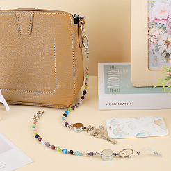 2 шт. эластичные подвесные бусины кошачий глаз&nbsp;HJEW-FG00036