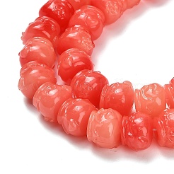 Резные бусины из синтетического коралла BSHE-H114-03C