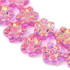 Chapelets de perles en verre électroplaqué&nbsp;EGLA-P069-02A-AB09