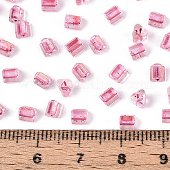 Прозрачные внутри цветные стеклянные бусины&nbsp;SEED-T007-13F