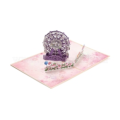 Carte de voeux en papier pop up rectangle 3d&nbsp;AJEW-F064-01C