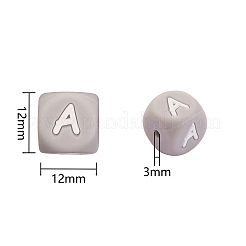 26 шт. 26 стиля силиконовые бусины с алфавитом для изготовления браслетов или ожерелий&nbsp;SIL-SZ0001-01A