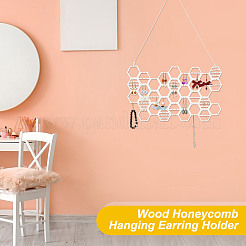 Деревянные выставочные витрины серьги&nbsp;EDIS-WH0022-33