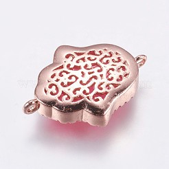 Соединители из латуни с микрочастицами и кубическим цирконием&nbsp;KK-E225