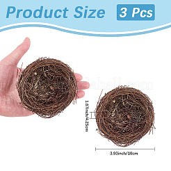 Джутовый шпагат имитация птичьего гнезда&nbsp;AJEW-WH20121-14C