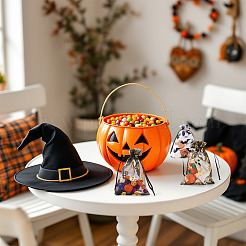 40 stücke 4 arten halloween thema spinne fledermaus schädel gedruckt organza kordelzug taschen&nbsp;ABAG-TA0002-03
