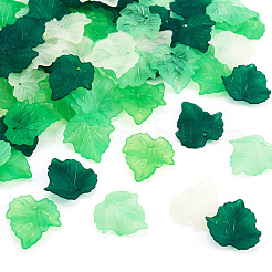 120 шт. 4 цвета осенняя тема прозрачные матовые акриловые подвески TACR-PJ0001-03