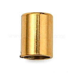 304ステンレススチールコードエンド  エンドキャップ  コラム  ゴールドカラー  5.5x4mm  内径：3.5mm&nbsp;STAS-L270-01C-G