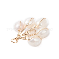 Подвески из натурального культивированного пресноводного жемчуга с бусинами в виде винограда PALLOY-TA00337