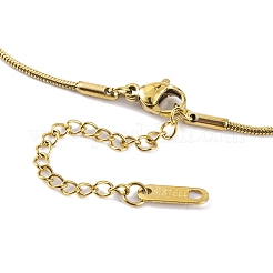 Ионное покрытие (ip) плоские круглые серьги-кольца и ожерелья с подвесками из лунного стекла SJEW-M100-07G