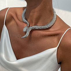 Женские ожерелья-чокеры в стиле панк-змеи из сплава с шарнирным креплением FS-WGE5278-01