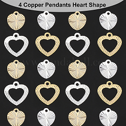 80шт 4 стильные латунные подвески&nbsp;KK-FH0002-94