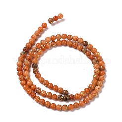 Собранные нити бусин из натурального доломита и синтетического опала G-Q017-G06-01B-1