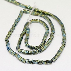 Electroplate non magnetici ematite sintetico fili di perline&nbsp;G-J174-3x3mm-06