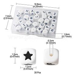 30шт 28 стиля пищевых экологически чистых силиконовых бусин SIL-YW0001-07