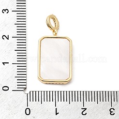 Anhänger aus natürlicher Muschel und klarem Zirkonia&nbsp;KK-G553-11G